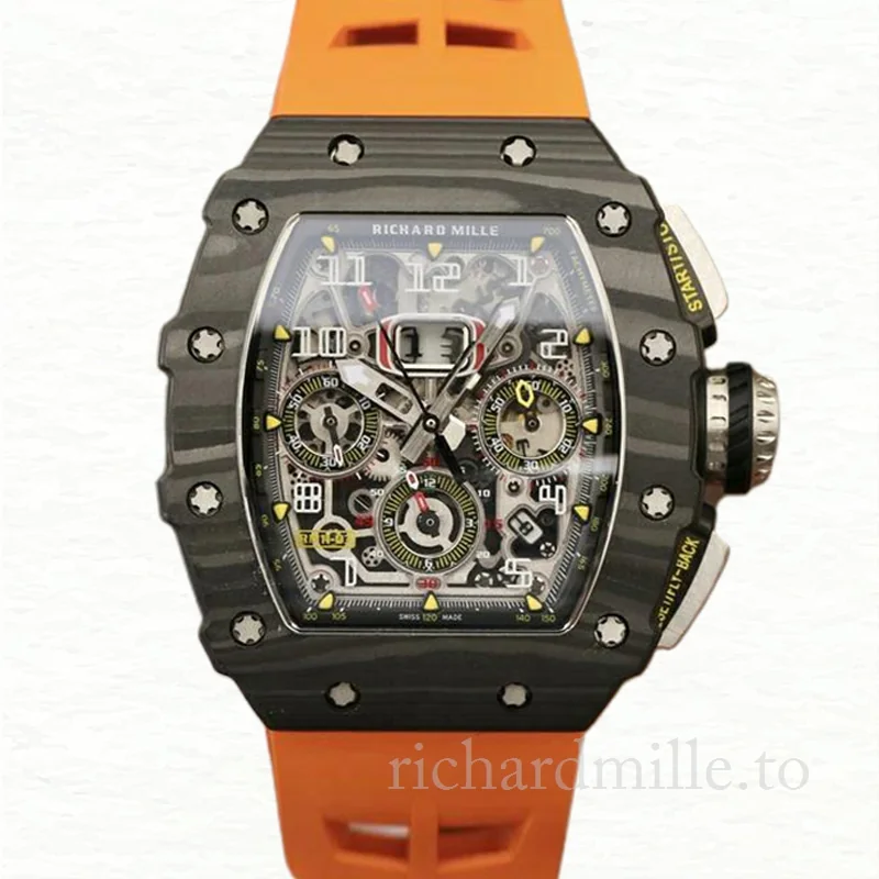 Richard Mille RM11-03 Men Automatic Watch Rubber Band