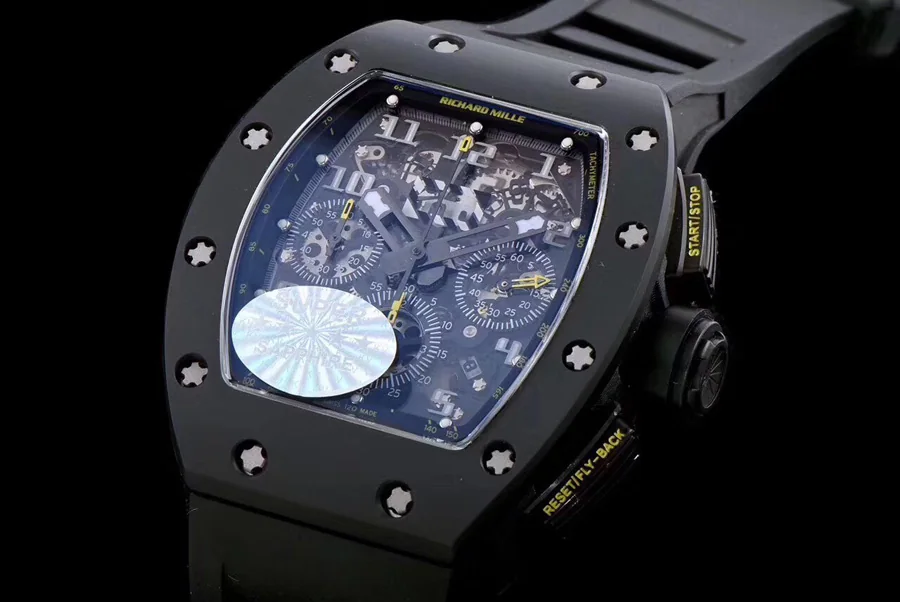 Richard Mille Replica RM 011 Black Strap