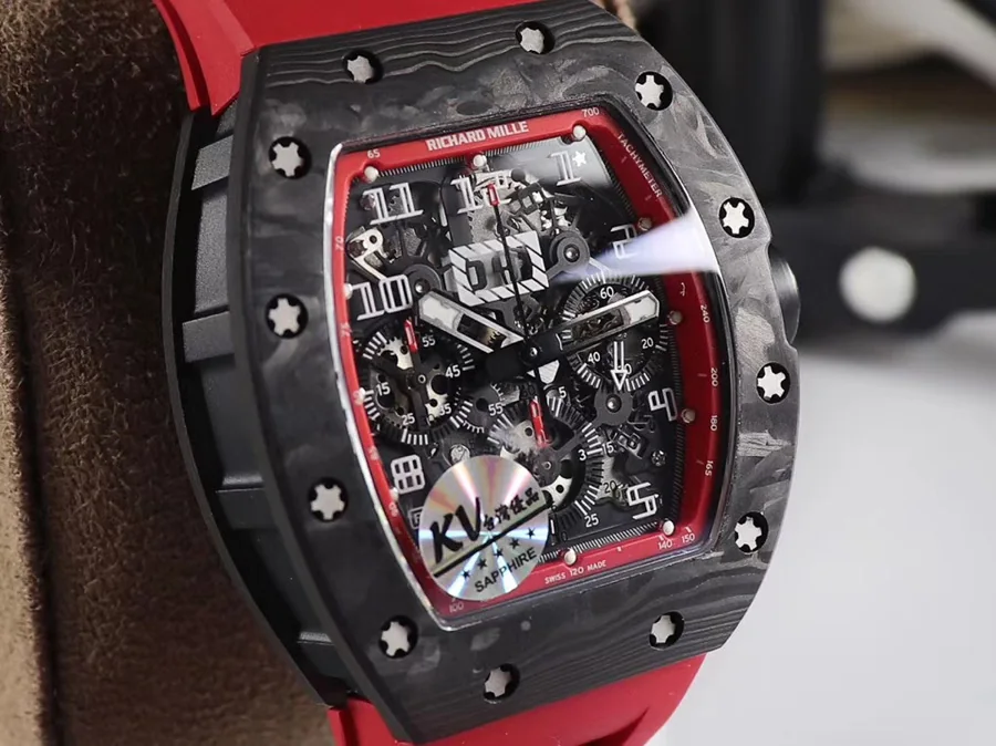 Richard Mille Replica RM 011 Red Strap V2 new upgrade