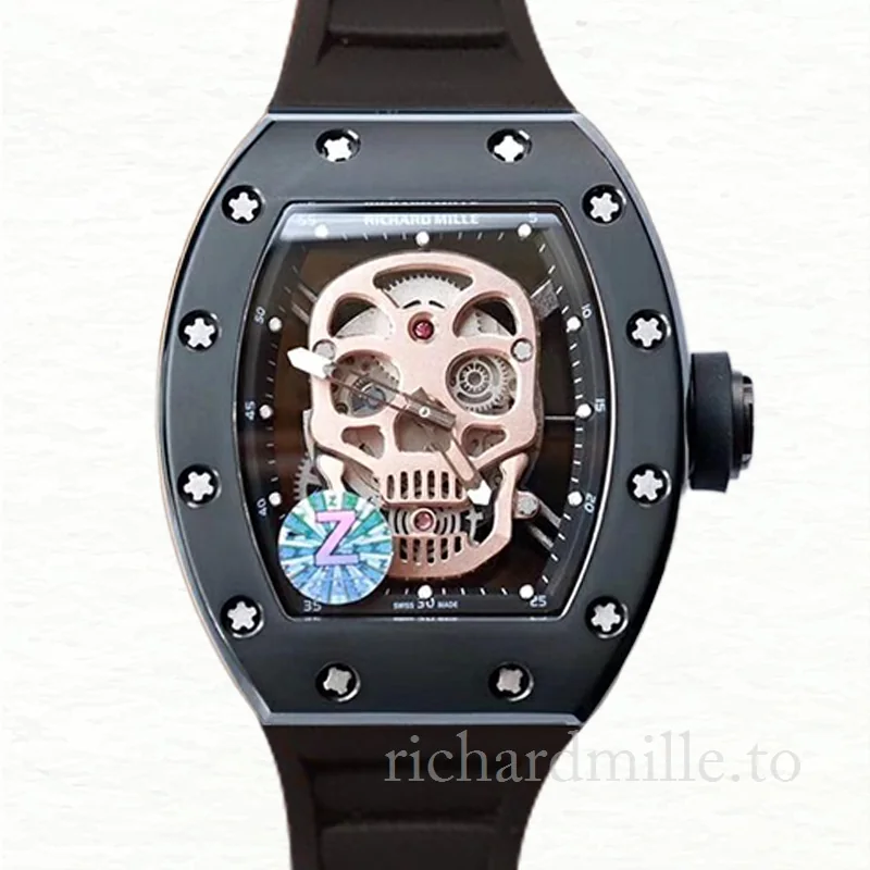 Richard Mille RM52-01 Men Mechanical Watch Rubber Band