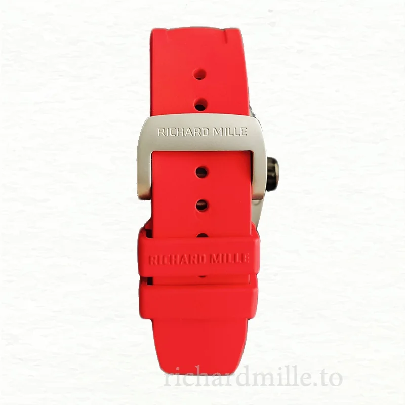 Richard Mille RM35-02 Men Mechanical Diamond Bezel Transparent Dial Rubber Band