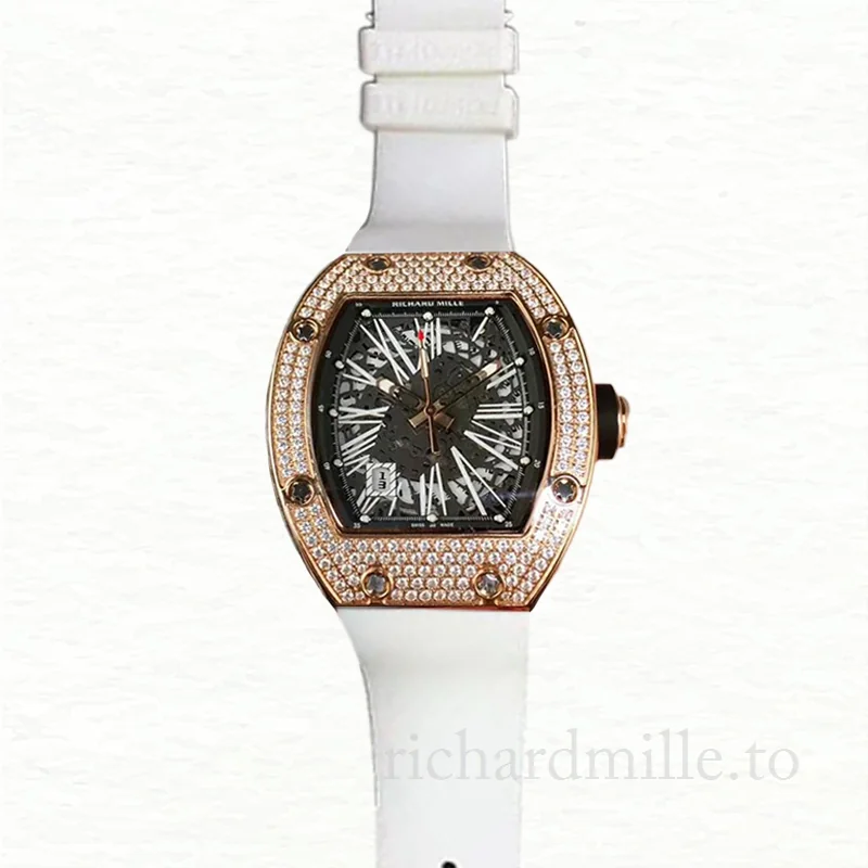 Richard Mille RM023 Men Mechanical Transparent Dial Diamond Bezel