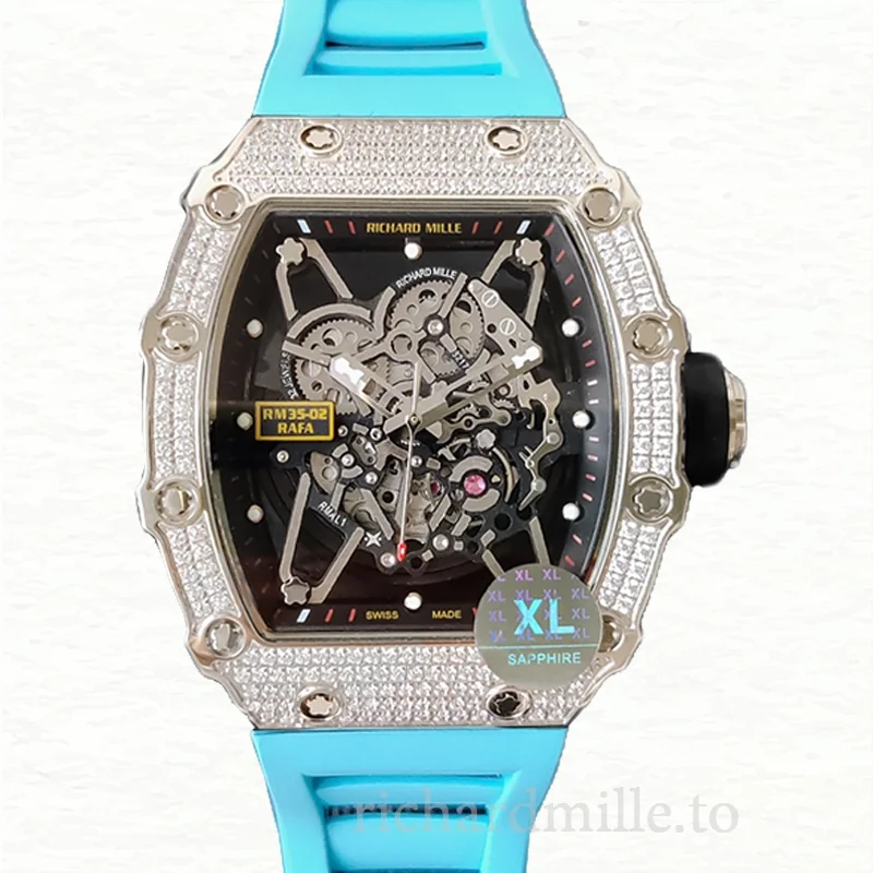 Richard Mille RM35-02 Men Mechanical Watch Rubber Band