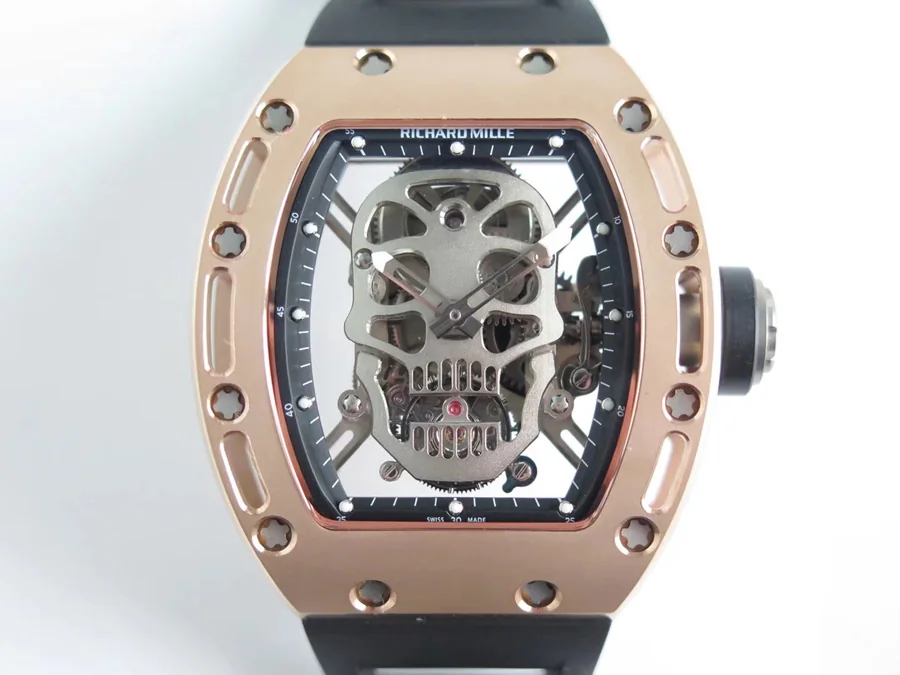 Richard Mille Replica RM 052 Black Strap Dense Bottom Sapphire Mirror