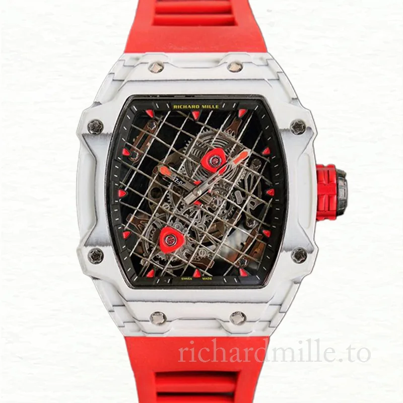Richard Mille RM27-04 Men Mechanical Stainless Steel Rubber Band Transparent Dial