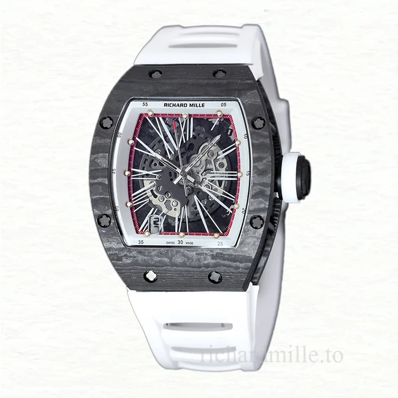 Richard Mille RM 010 Men Automatic Watch Carbon Fiber