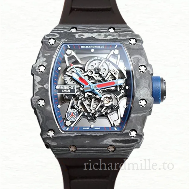 Richard Mille RM35-01 Men Mechanical Rubber Band Watch