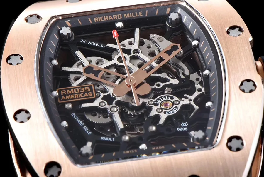 Richard Mille Replica RM 035 Orange Rubber Strap