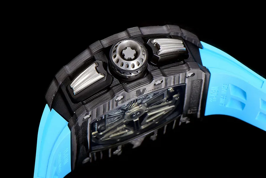 Richard Mille Replica RM 011 Blue Strap Open Face Numerals