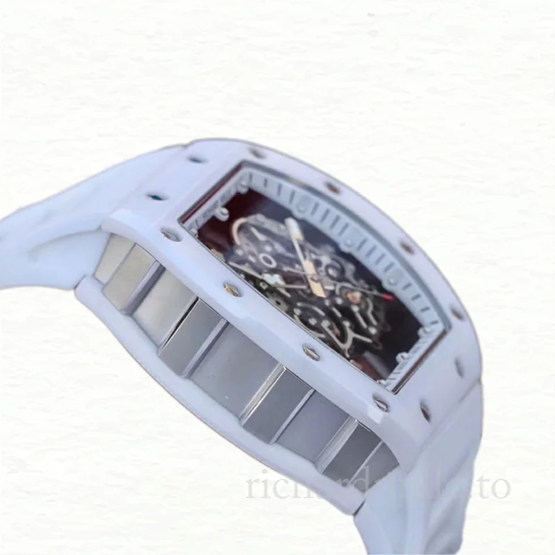 Richard Mille RM055 Men Mechanical Watch Transparent Dial