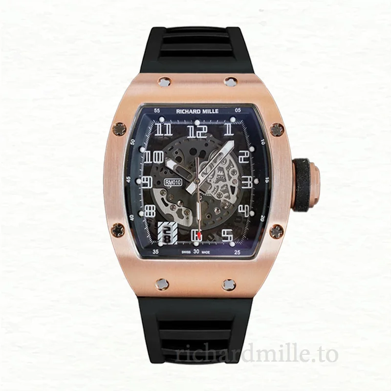 Richard Mille RM010 Automatic Men Watch Rubber Band