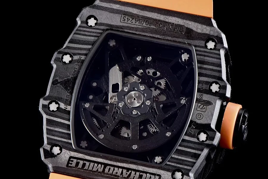 Richard Mille Replica RM 35-02 Orange Imported Rubber Strap