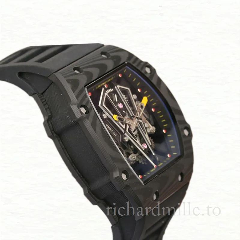 Richard Mille RM27-03 Men Mechanical Watch Carbon Fiber