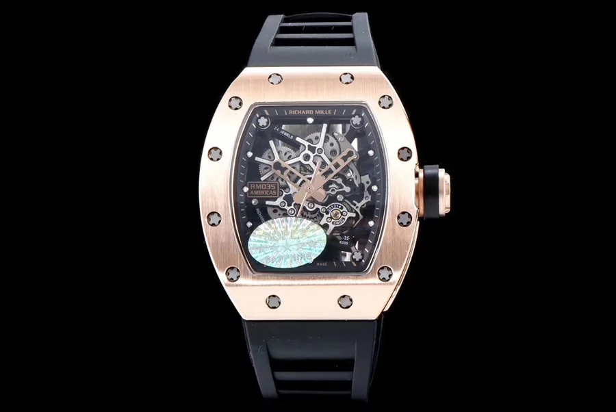 Richard Mille Replica RM 035 Black Strap Folding Clasp