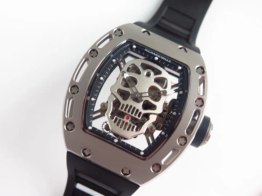 Richard Mille Replica RM 052 Black Rubber Strap Titanium Bezel