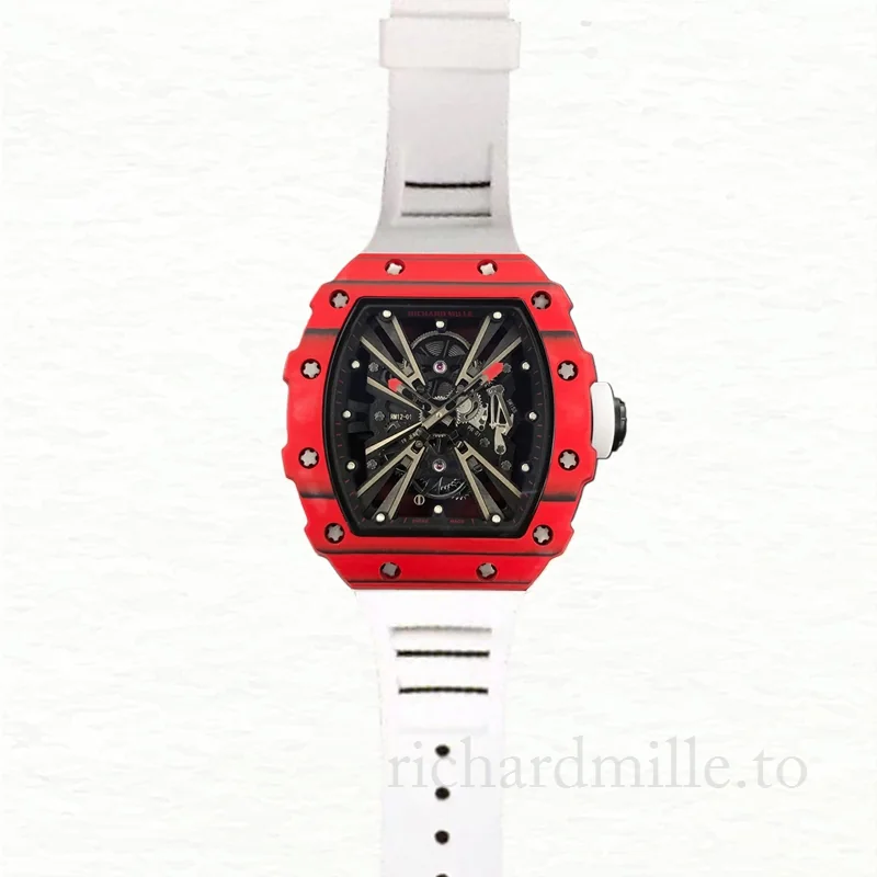 Richard Mille RM12-01 Mechanical Men Transparent Dial Watch Rubber Band