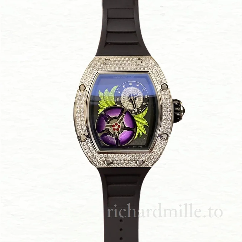 Richard Mille RM19-02 Hand Wind Men Diamond Bezel Watch