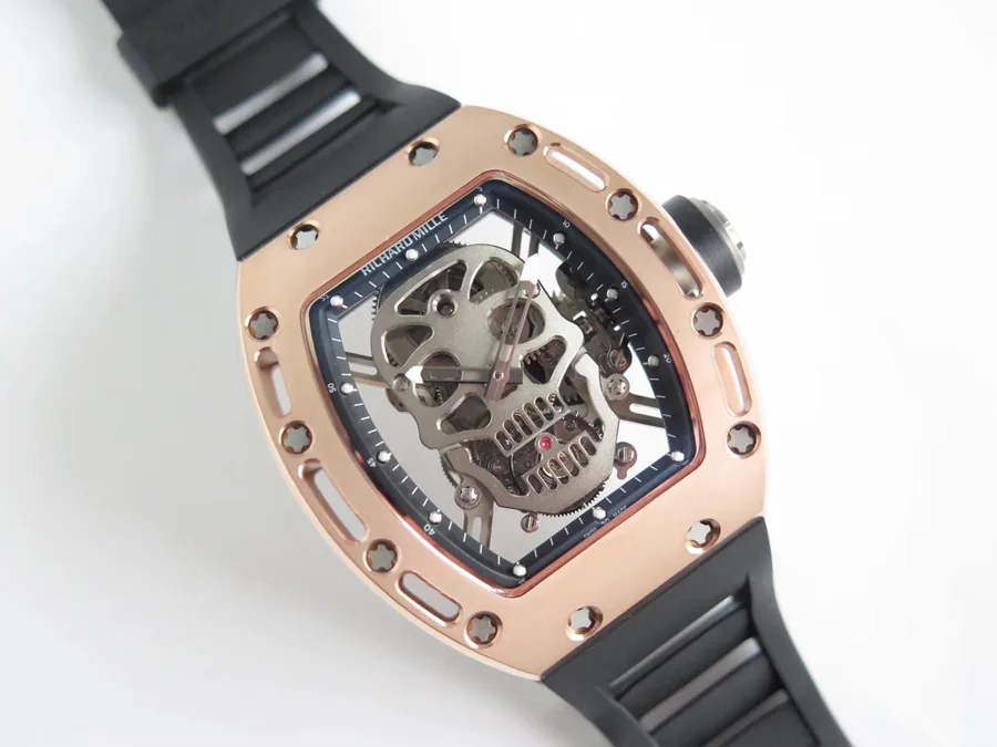 Richard Mille Replica RM 052 Black Strap Dense Bottom Sapphire Mirror