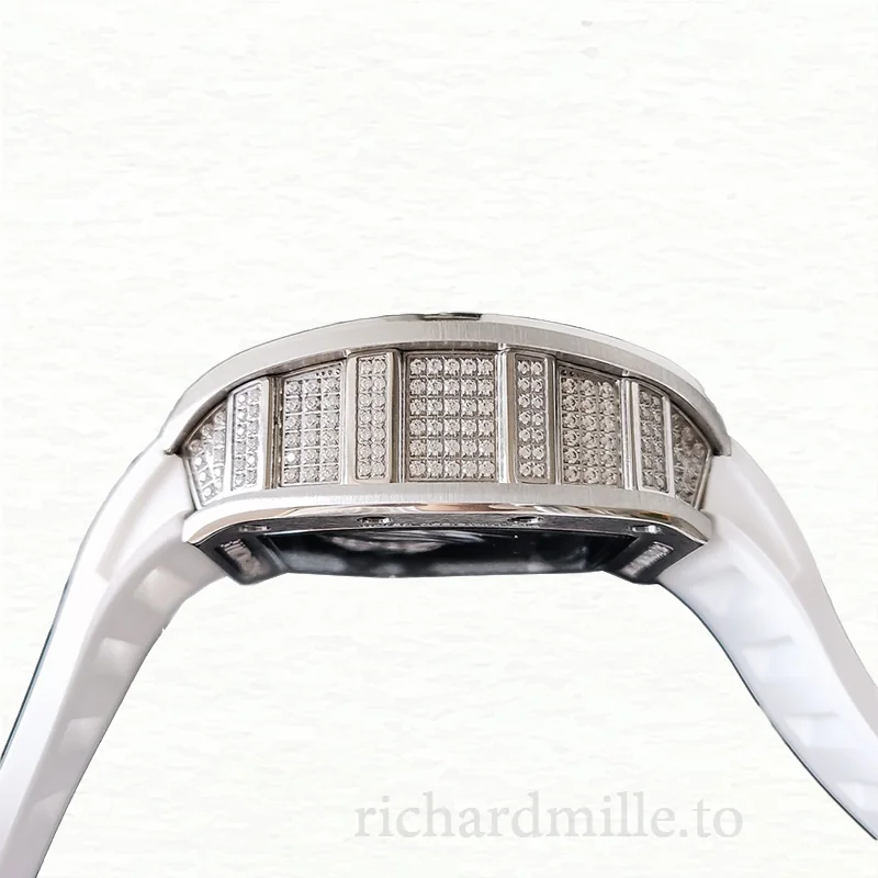 Richard Mille RM52-02 Men Mechanical Watch Diamond Bezel