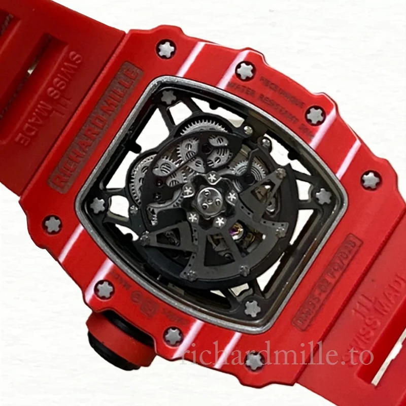 Richard Mille RM35-02 Men Mechanical Ceramics Bezel Transparent Dial