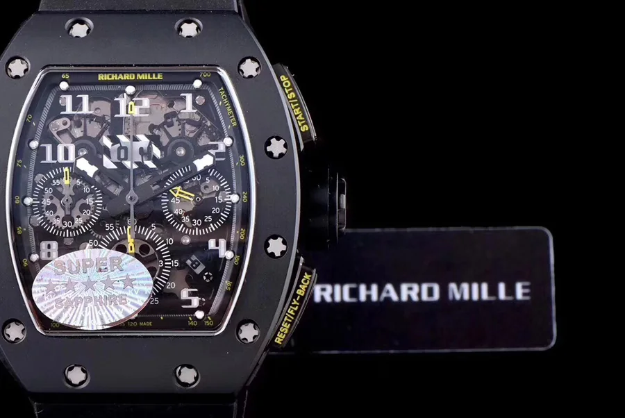 Richard Mille Replica RM 011 Black Strap