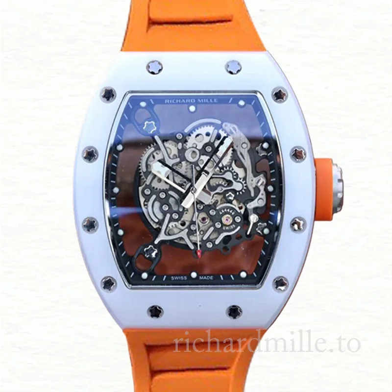 Richard Mille RM055 Men Mechanical Watch Ceramics Bezel