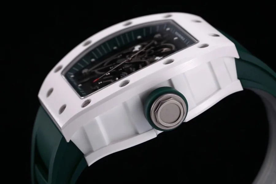 Richard Mille Replica RM 055 Green Strap White Ceramic Bezel