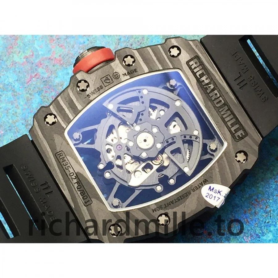 Richard Mille RM 35-02 Rafa Skeleton Dial Mens Watch