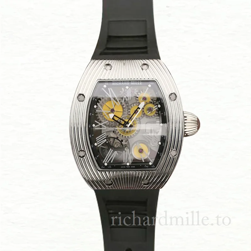 Richard Mille RM018 Men Mechanical Stainless Steel Rubber Band
