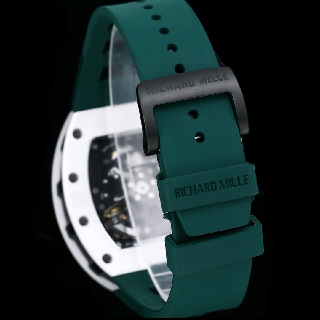 Luxury Replica Richard Mille RM 011 Massa Flyback Chronograph – Swiss Movement, Green Rubber Strap