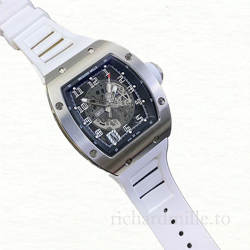 Richard Mille RM010 Men Mechanical Stainless Steel Transparent Dial