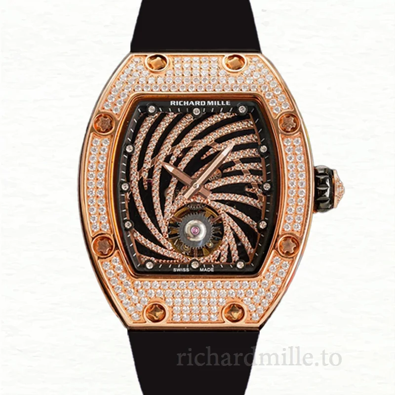 Richard Mille RM51-02 Ladies Automatic Dot Rubber Band Diamond Dial