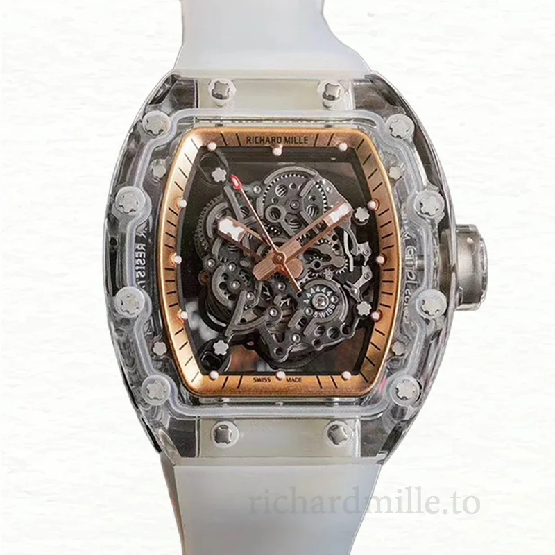 Richard Mille RM055 Men Automatic Dot Transparent Dial