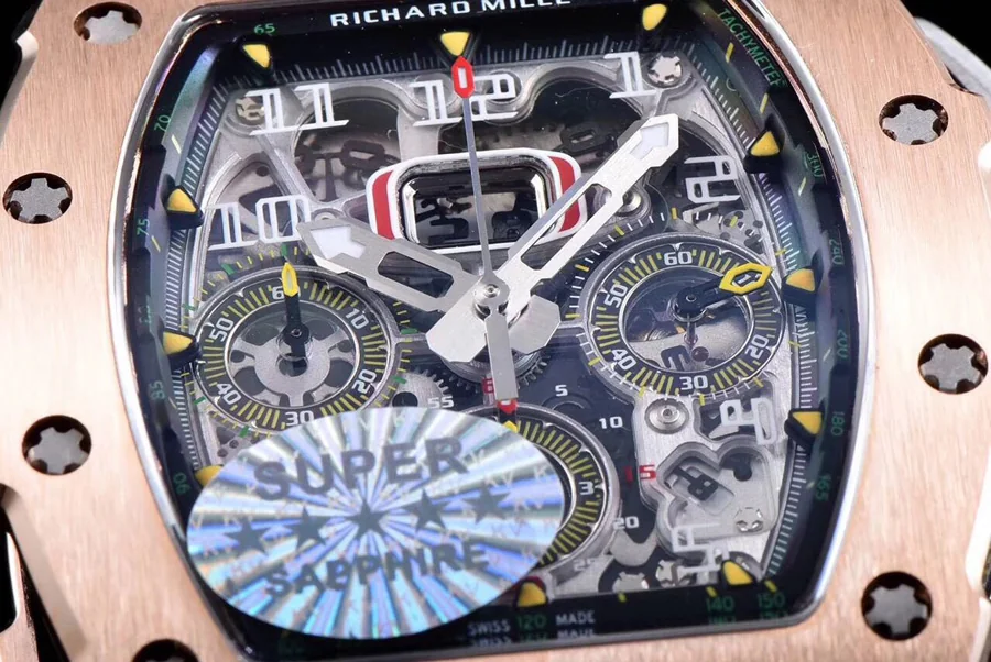 Richard Mille Replica RM 11-03 Grey Rubber Strap