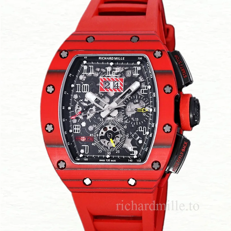 Richard Mille RM 011 Automatic Men Watch Transparent Dial