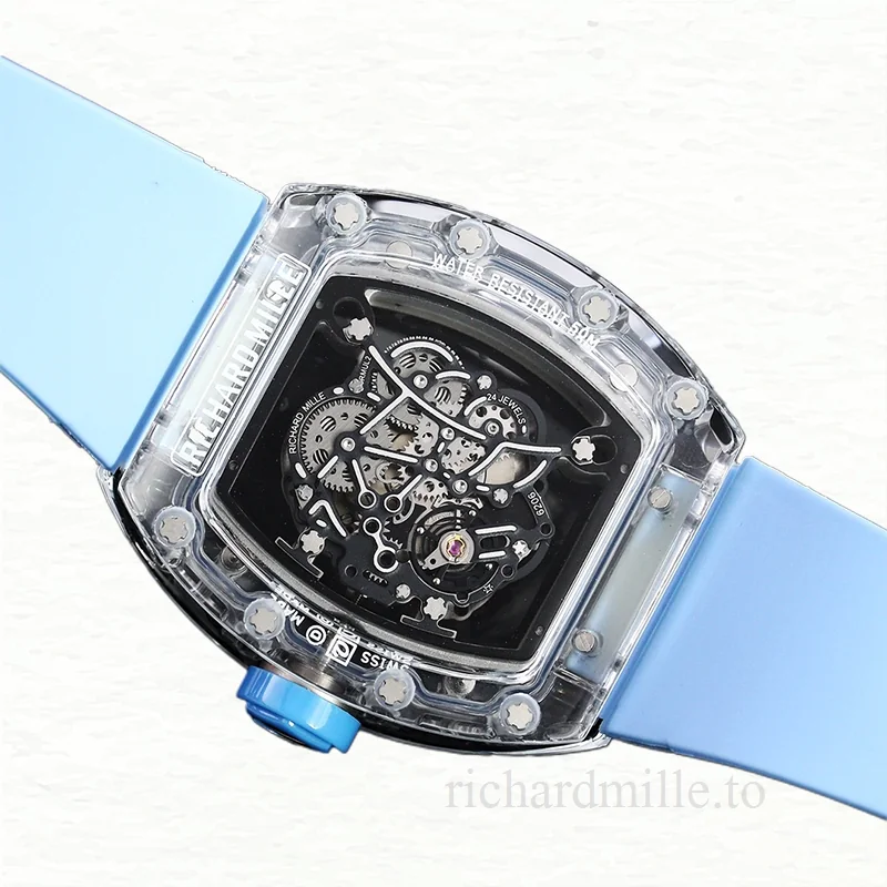 Richard Mille RM 055 Men Automatic Acrylic Transparent Dial Watch