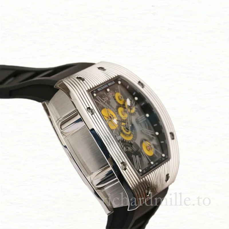 Richard Mille RM018 Men Mechanical Stainless Steel Rubber Band