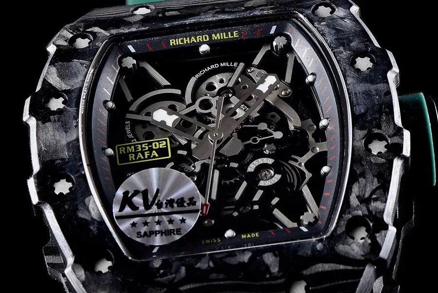 Richard Mille Replica RM 35-02 V3 Upgraded Green Strap