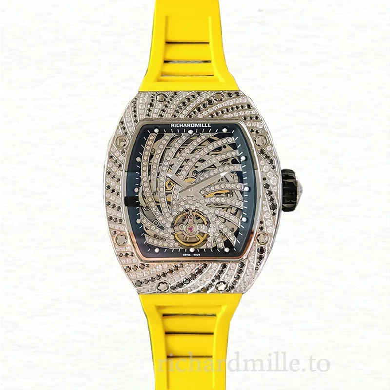 Richard Mille RM51-02 Ladies Mechanical Diamond Paved Dial Watch