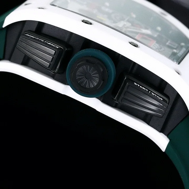 Luxury Replica Richard Mille RM 011 Massa Flyback Chronograph – Swiss Movement, Green Rubber Strap