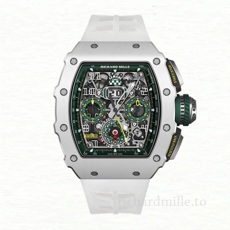 Richard Mille RM 11-03 Transparent Dial Men's Rubber Band Silver