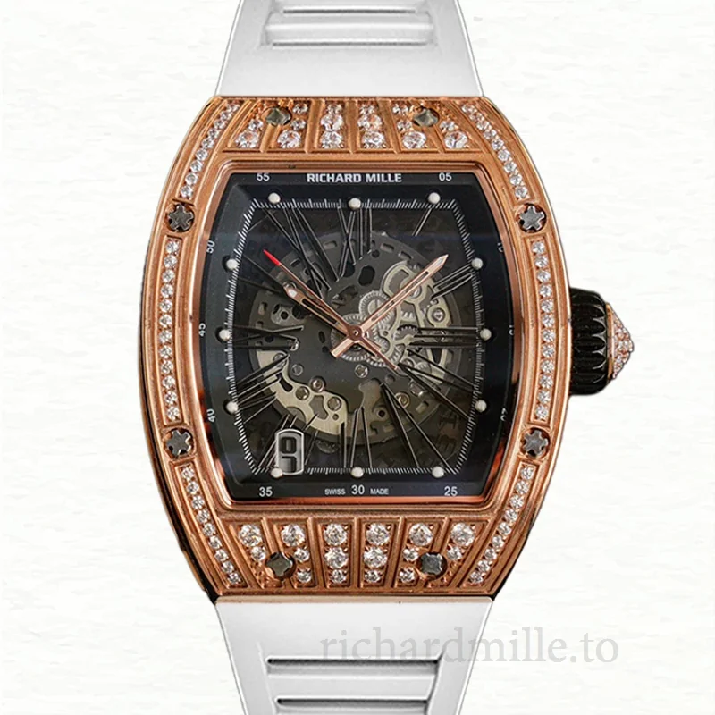 Richard Mille RM023 Men Automatic Roman Numeral Watch Transparent Dial