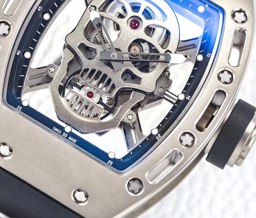 Richard Mille Replica RM 052 Black Rubber Strap Folding Buckle