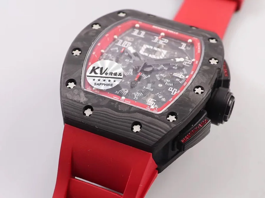 Richard Mille Replica RM 011 Red Strap V2 new upgrade