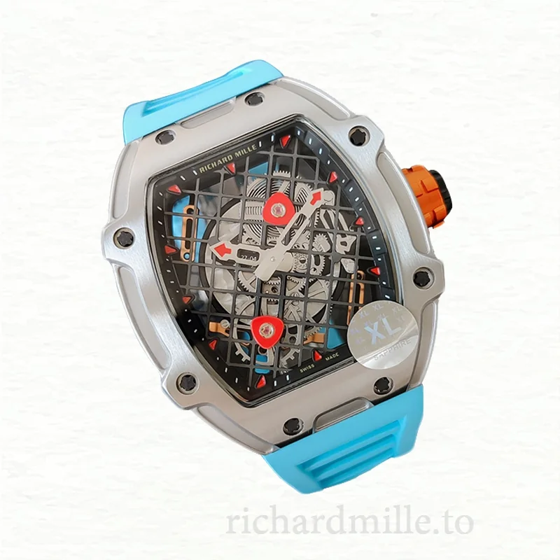 Richard Mille RM27-04 Men Mechanical Transparent Dial Rubber Band Watch