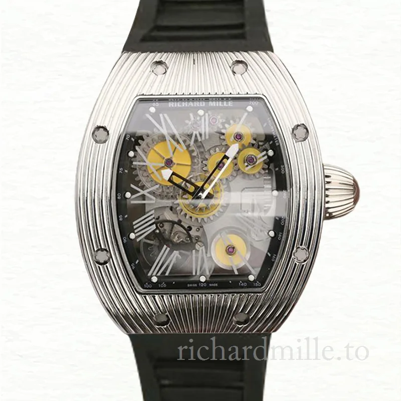 Richard Mille RM018 Men Mechanical Stainless Steel Rubber Band