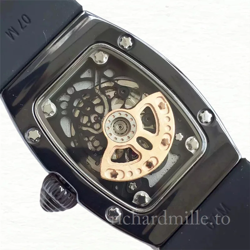 Richard Mille RM07-01 Ladies Automatic Rubber Band Ceramics Bezel