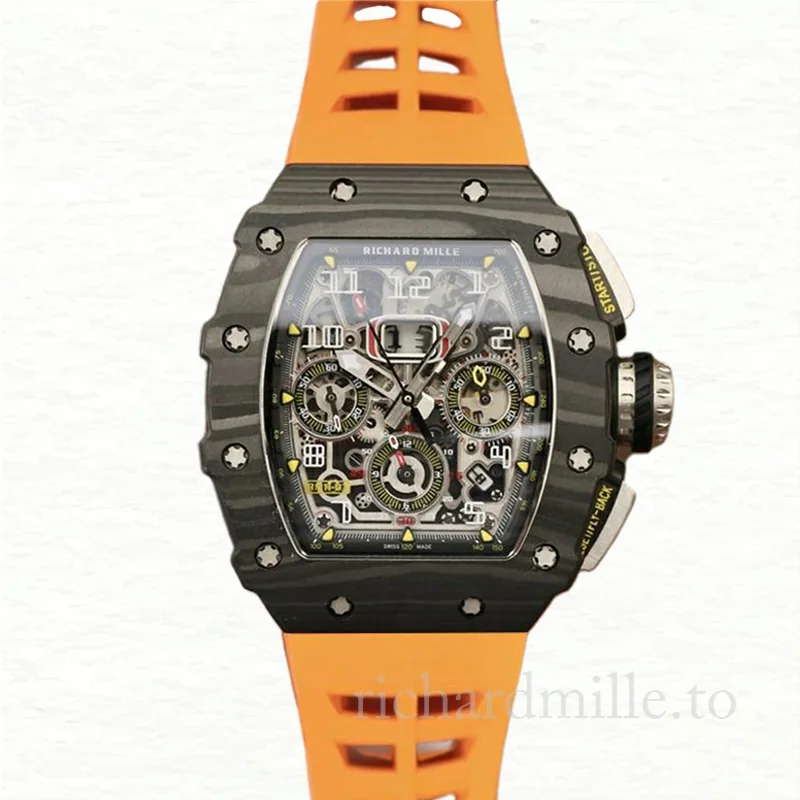 Richard Mille RM11-03 Men Automatic Watch Rubber Band