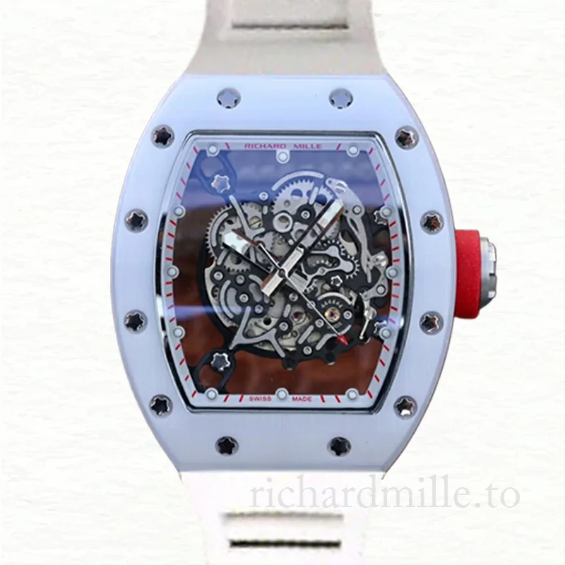 Richard Mille RM055 Mechanical Men Ceramics Bezel Rubber Band Watch