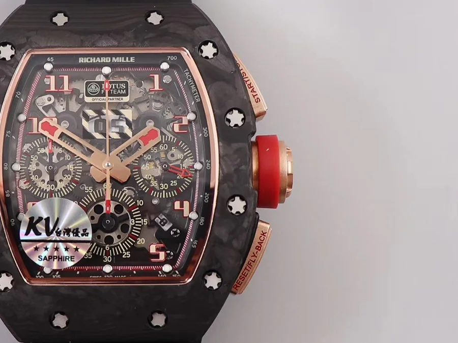 Richard Mille Replica RM-011 V2 Black Strap